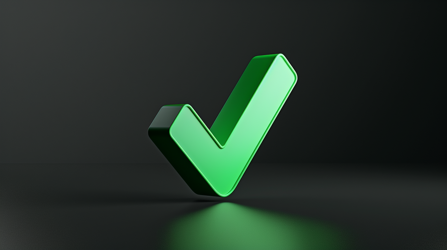 Green Checkmark 3D Render